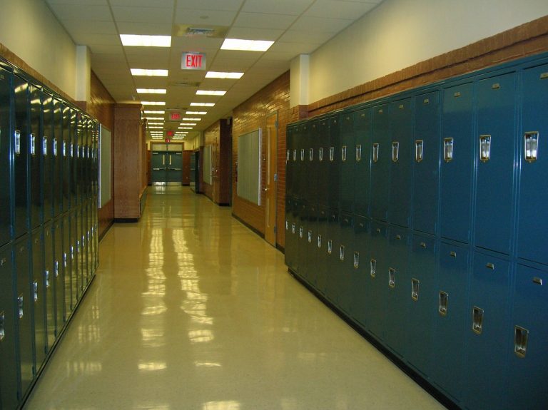 school, lockers, hallway